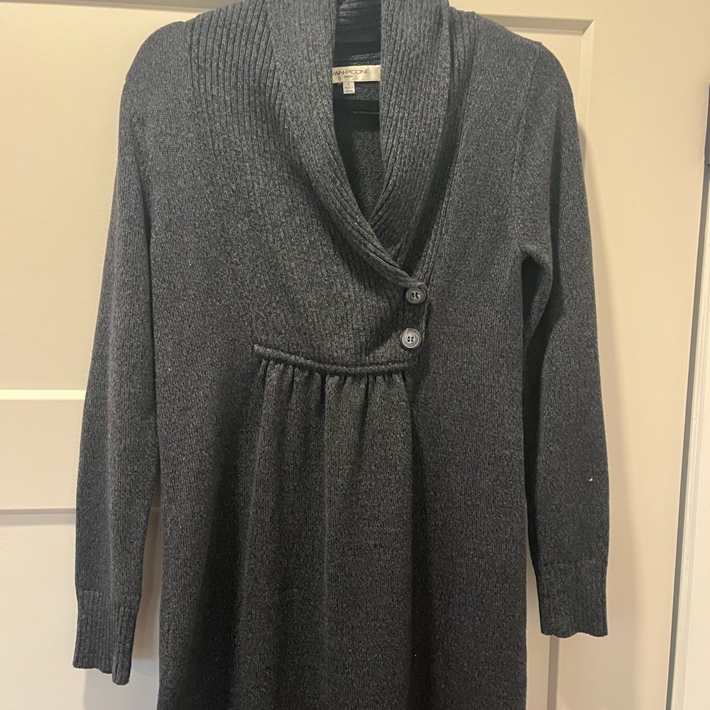 Evan Picone Charcoal Knit Dress